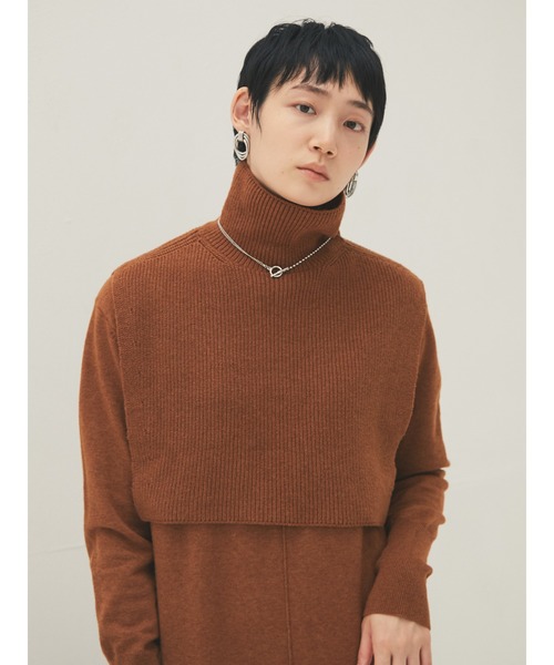 armonia(アルモニーア)の「armonia・タートルベストセットワンピース*(ワンピース・レディース・ブラウン/グレー・FREE)」の5枚目の写真