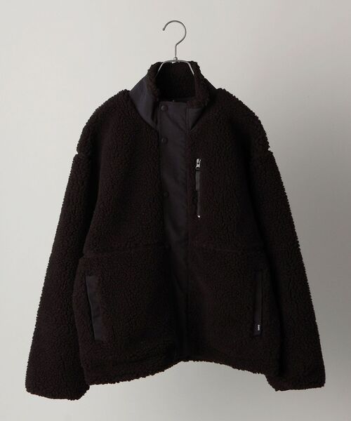 SHIPS（シップス）の「【WEB限定】SHIPS: ビッグシルエット ミリタリー リバーシブル ボア フリース ブルゾン（ブルゾン・メンズ・ブラック/オリーブ/ライトカーキ・SMALL/MEDIUM/LARGE/X-LARGE）」の2枚目の写真