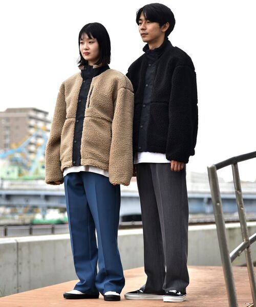 SHIPS（シップス）の「【WEB限定】SHIPS: ビッグシルエット ミリタリー リバーシブル ボア フリース ブルゾン（ブルゾン・メンズ・ブラック/オリーブ/ライトカーキ・SMALL/MEDIUM/LARGE/X-LARGE）」の8枚目の写真