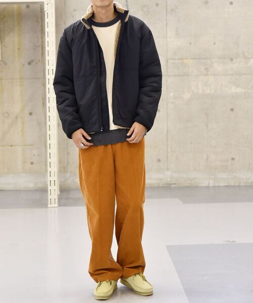 SHIPS（シップス）の「【WEB限定】SHIPS: ビッグシルエット ミリタリー リバーシブル ボア フリース ブルゾン（ブルゾン・メンズ・ブラック/オリーブ/ライトカーキ・SMALL/MEDIUM/LARGE/X-LARGE）」の5枚目の写真