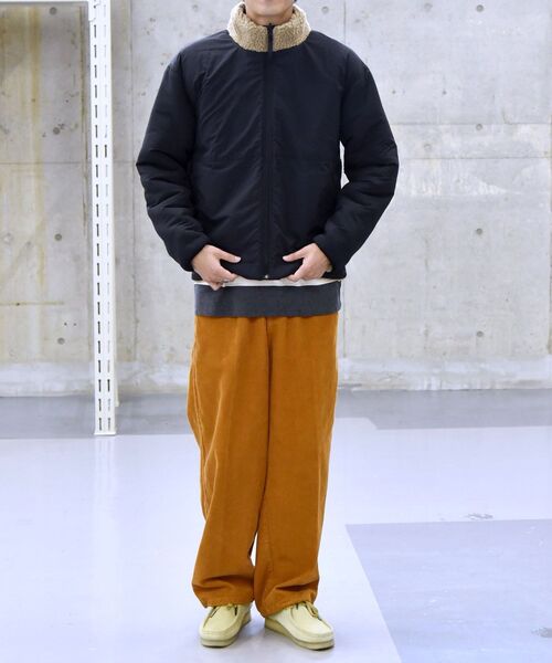 SHIPS（シップス）の「【WEB限定】SHIPS: ビッグシルエット ミリタリー リバーシブル ボア フリース ブルゾン（ブルゾン・メンズ・ブラック/オリーブ/ライトカーキ・SMALL/MEDIUM/LARGE/X-LARGE）」の14枚目の写真