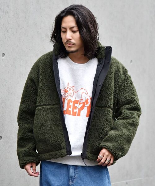 WEB限定】SHIPS: ビッグシルエット ミリタリー リバーシブル ボア