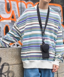 WEGO | WEGO/ヘビーウエイトマルチボーダービッグシルエットプルオーバー(スウェット)