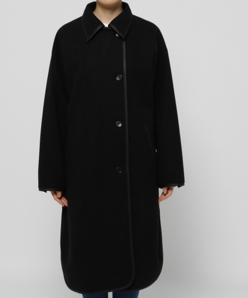 LOWRYS FARM（ローリーズファーム）の「ウールライクエリツキコート　952599（ノーカラーコート・レディース・ブラック/ブラウン/アイボリー・FREE）」の18枚目の写真