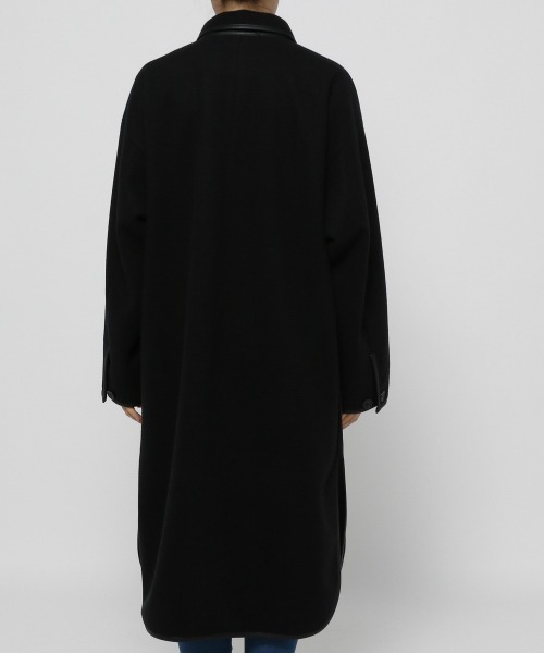 LOWRYS FARM（ローリーズファーム）の「ウールライクエリツキコート　952599（ノーカラーコート・レディース・ブラック/ブラウン/アイボリー・FREE）」の21枚目の写真