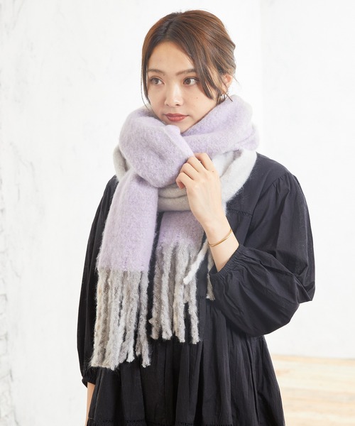 welleg（ウェレッグ）の「ふんわり ボリューム バルキーストール（ストール/ショール・レディース・ブルー/カーキ/イエロー/アイボリー/ブラウン/ライトグレー/パープル系その他/イエロー系その他/グリーン系その他・フリー）」の7枚目の写真