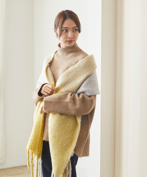 welleg（ウェレッグ）の「ふんわり ボリューム バルキーストール（ストール/ショール・レディース・ブルー/カーキ/イエロー/アイボリー/ブラウン/ライトグレー/パープル系その他/イエロー系その他/グリーン系その他・フリー）」の18枚目の写真