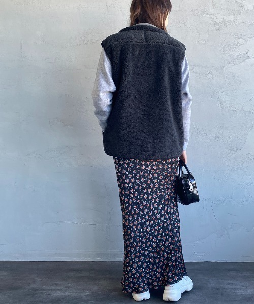 CHUMS（チャムス）の「[CHUMS/チャムス] ボンディングフリース ボアベスト（その他アウター・レディース・ブラック/ベージュ・M/L/XL）」の11枚目の写真