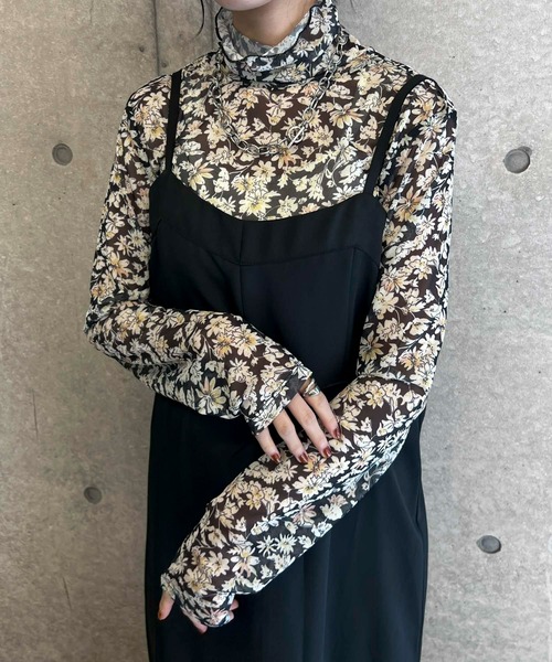 byYOUANCE（バイユアンス）の「シアーハイネックロンTEE（Tシャツ/カットソー・レディース・ブルー系その他/ブラック/グリーン系その他/ホワイト/ブラック系その他/その他2/その他1・FREE）」の7枚目の写真