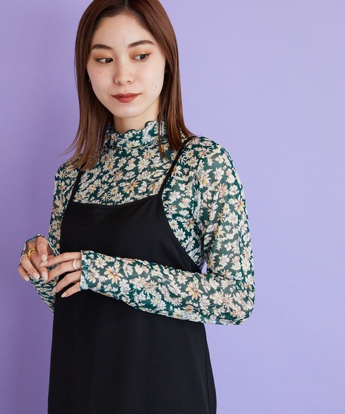 byYOUANCE（バイユアンス）の「シアーハイネックロンTEE（Tシャツ/カットソー・レディース・ブルー系その他/ブラック/グリーン系その他/ホワイト/ブラック系その他/その他2/その他1・FREE）」の18枚目の写真