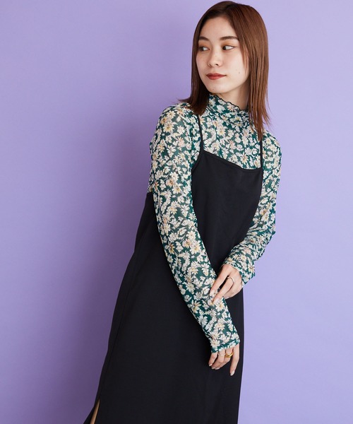 byYOUANCE（バイユアンス）の「シアーハイネックロンTEE（Tシャツ/カットソー・レディース・ブルー系その他/ブラック/グリーン系その他/ホワイト/ブラック系その他/その他2/その他1・FREE）」の19枚目の写真