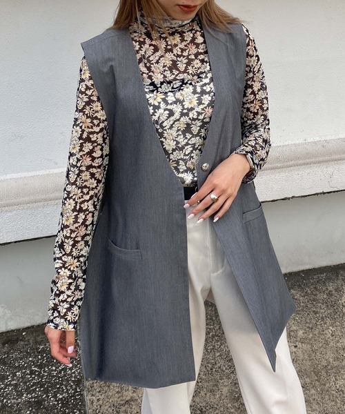 byYOUANCE（バイユアンス）の「シアーハイネックロンTEE（Tシャツ/カットソー・レディース・ブルー系その他/ブラック/グリーン系その他/ホワイト/ブラック系その他/その他2/その他1・FREE）」の17枚目の写真