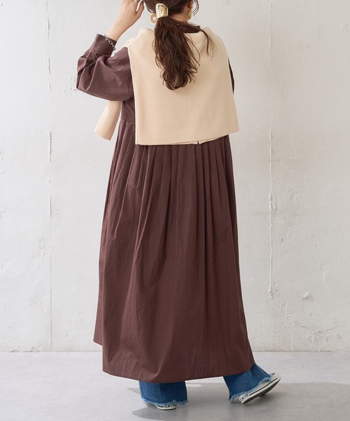 DISCOAT（ディスコート）の「【WEB限定】ウエストタックシャツワンピース（シャツワンピース・レディース・ブラック/ブラウン/カーキ/ホワイト/ベージュ・FREE）」の21枚目の写真