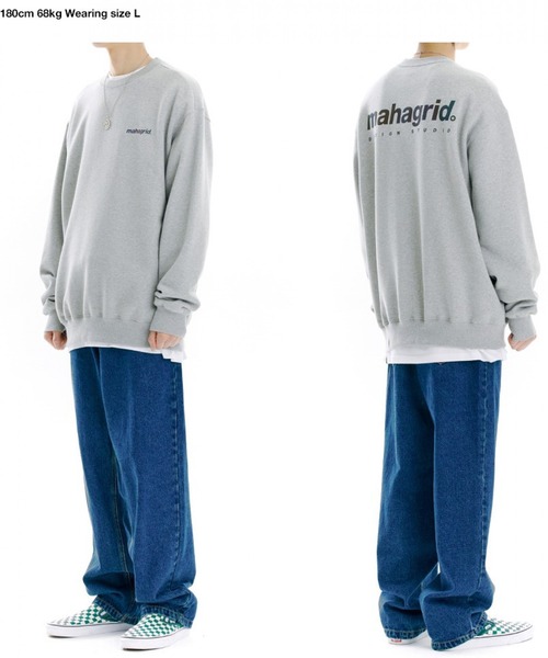 MAHAGRID（マハグリッド）の「【UNISEX】MAHAGRID／RAINBOWロゴクループルオーバー　2237626（スウェット・レディース・ブラック/グレー・SMALL/MEDIUM/LARGE/X-LARGE）」の6枚目の写真