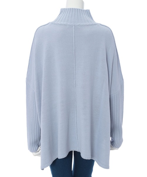 fifth（フィフス）の「サイドスリットハイネックリブスリーブニット（ニット/セーター・レディース・オフホワイト/ブラック/ブルー・MEDIUM）」の14枚目の写真