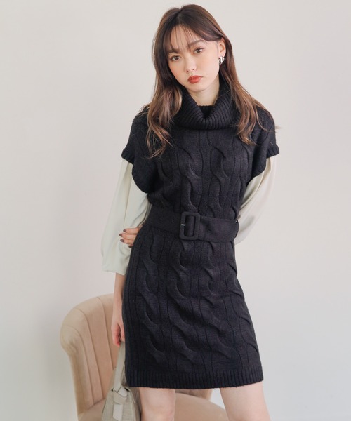 リップサービス LIP SERVICE シャツドッキングプリーツワンピース