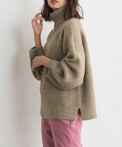 Pierrot（ピエロ）の「ふんわりウォッシャブルタートルニット（ニット/セーター・レディース・アイボリー/モカ/杢グレー・M/L）」の10枚目の写真