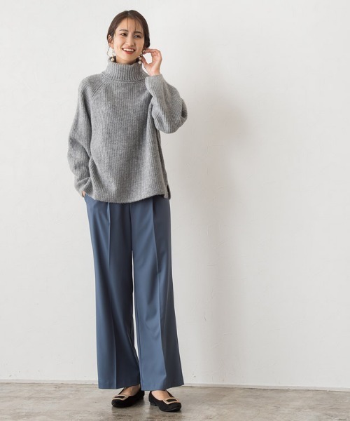 Pierrot（ピエロ）の「ふんわりウォッシャブルタートルニット（ニット/セーター・レディース・アイボリー/モカ/杢グレー・M/L）」の22枚目の写真