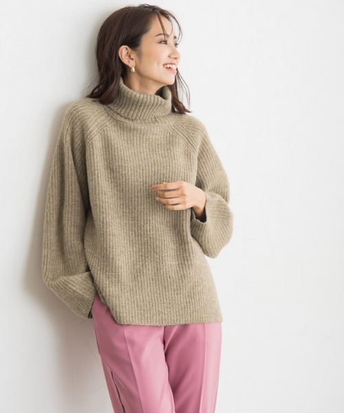 Pierrot（ピエロ）の「ふんわりウォッシャブルタートルニット（ニット/セーター・レディース・アイボリー/モカ/杢グレー・M/L）」の11枚目の写真