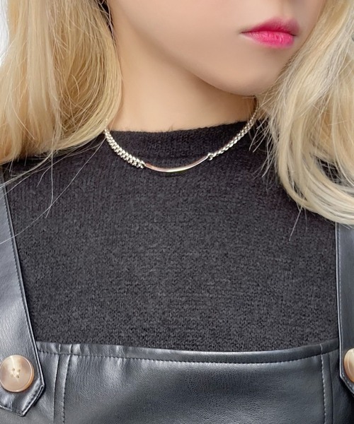 Figments（フィグメンツ）の「プレートチェーンネックレス（ネックレス・レディース・シルバー・FREE）」の5枚目の写真