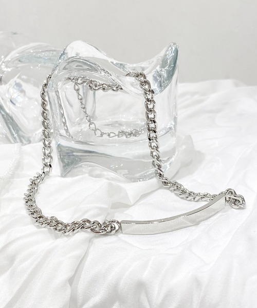 Figments（フィグメンツ）の「プレートチェーンネックレス（ネックレス・レディース・シルバー・FREE）」の7枚目の写真