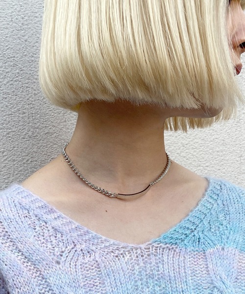 Figments（フィグメンツ）の「プレートチェーンネックレス（ネックレス・レディース・シルバー・FREE）」の6枚目の写真