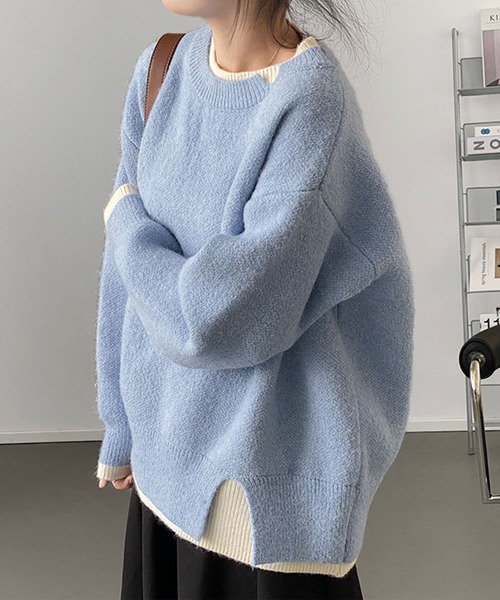セール レイヤードパステルバイカラーニット ニット セーター Me Em Select ミームセレクト のファッション通販 Zozotown