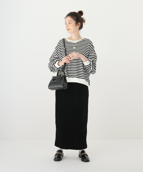 Simplicite(サンプリシテ)の「オーバーボーダーロンT◆(Tシャツ/カットソー・レディース・ブラック/ブラウン/ネイビー・FREE)」の4枚目の写真