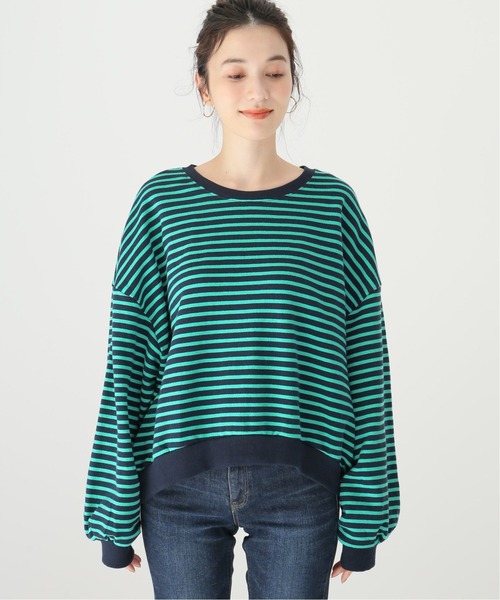 Simplicite(サンプリシテ)の「オーバーボーダーロンT◆(Tシャツ/カットソー・レディース・ブラック/ブラウン/ネイビー・FREE)」の10枚目の写真