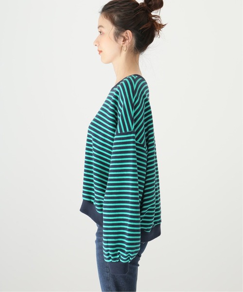 Simplicite(サンプリシテ)の「オーバーボーダーロンT◆(Tシャツ/カットソー・レディース・ブラック/ブラウン/ネイビー・FREE)」の11枚目の写真