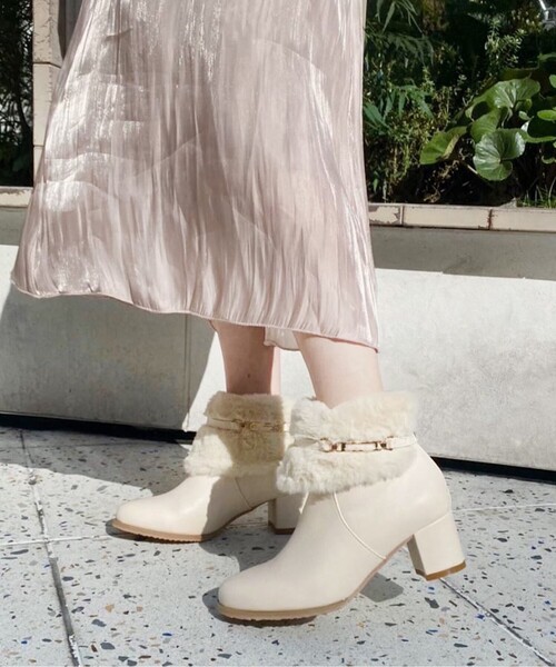 ESPERANZA（エスペランサ）の「3wayファー付ショートブーツ（ブーツ 