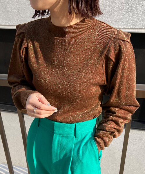 AG by aquagirl(エージーバイアクアガール)の「◆ショルダータックニット【WEB限定サイズ】(ニット/セーター・レディース・ブラック/ブラウン系その他7/ホワイト系/ベージュ系9・40/38/36)」の3枚目の写真