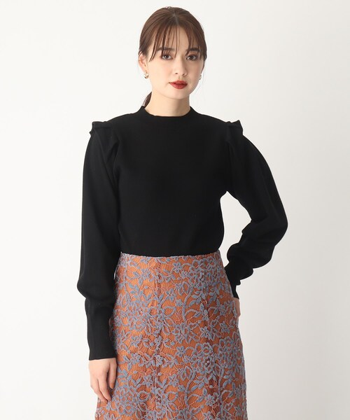 AG by aquagirl(エージーバイアクアガール)の「◆ショルダータックニット【WEB限定サイズ】(ニット/セーター・レディース・ブラック/ブラウン系その他7/ホワイト系/ベージュ系9・40/38/36)」の2枚目の写真