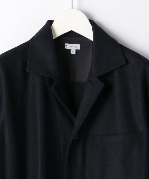 Caruso（カルーゾ）の「＜CARUSO（カルーゾ）＞W/TWL 3P シャツアウター（その他アウター・メンズ・ネイビー/ブラウン・S/M）」の3枚目の写真