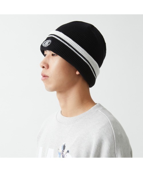 LMCの「STRIPED OVAL BEANIE（ニットキャップ/ビーニー・メンズ・ブラック/グレー/グリーン・FREE）」の4枚目の写真