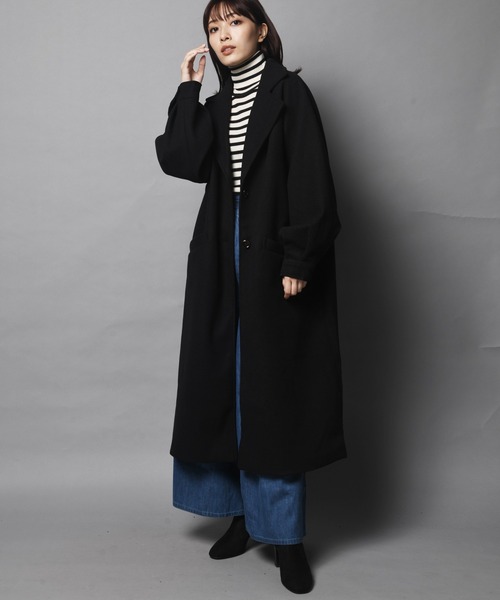 ARCANUM DESIGN（アルカナムデザイン）の「WEB限定 ARL ボリュームスリーブラグランコート（ステンカラーコート・レディース・ブラック/ブルー/アイボリー/モカ・FREE）」の2枚目の写真