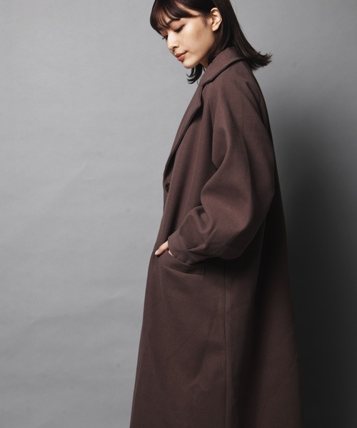 ARCANUM DESIGN（アルカナムデザイン）の「WEB限定 ARL ボリュームスリーブラグランコート（ステンカラーコート・レディース・ブラック/ブルー/アイボリー/モカ・FREE）」の9枚目の写真
