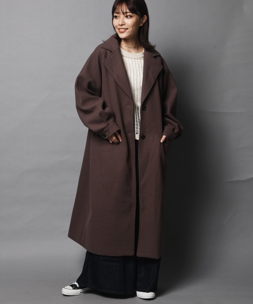 ARCANUM DESIGN（アルカナムデザイン）の「WEB限定 ARL ボリュームスリーブラグランコート（ステンカラーコート・レディース・ブラック/ブルー/アイボリー/モカ・FREE）」の18枚目の写真
