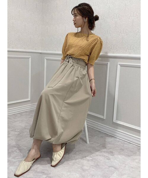 dazzlin（ダズリン）の「レディバルーンロングスカート（スカート・レディース・ベージュ/グリーン・FREE）」の8枚目の写真