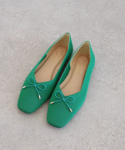 AMERICAN HOLIC（アメリカンホリック）の「3Dニットバレエシューズ（パンプス・レディース・その他1/グリーン/レオパード/ブラック・M/L/S）」の3枚目の写真