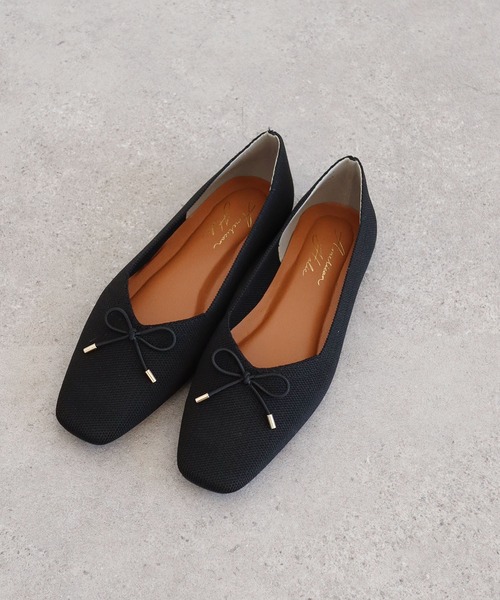 AMERICAN HOLIC（アメリカンホリック）の「3Dニットバレエシューズ（パンプス・レディース・その他1/グリーン/レオパード/ブラック・M/L/S）」の2枚目の写真