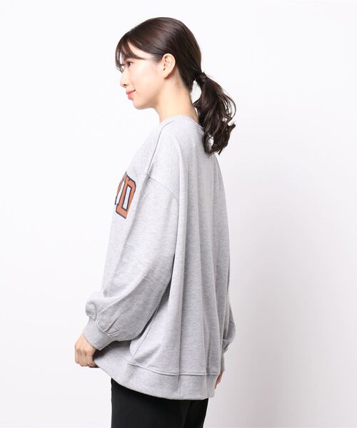 ehka sopo（エヘカソポ）の「カレッジロゴビッグスウェット（スウェット・レディース・オフホワイト/グレー/ネイビー/ブラウン・ﾌﾘ-）」の5枚目の写真