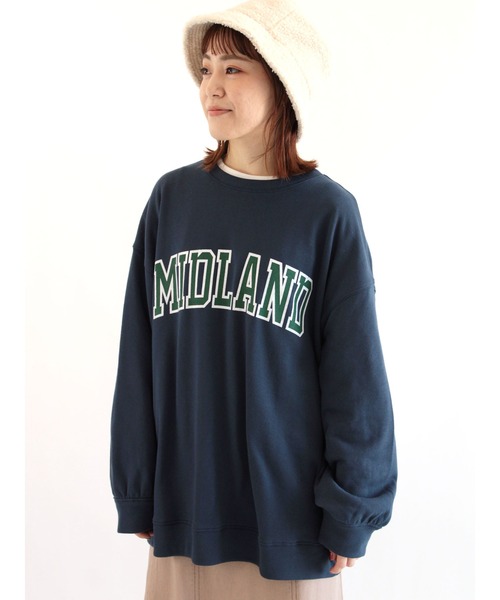 ehka sopo（エヘカソポ）の「カレッジロゴビッグスウェット（スウェット・レディース・オフホワイト/グレー/ネイビー/ブラウン・ﾌﾘ-）」の4枚目の写真