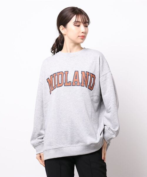 ehka sopo（エヘカソポ）の「カレッジロゴビッグスウェット（スウェット・レディース・オフホワイト/グレー/ネイビー/ブラウン・ﾌﾘ-）」の17枚目の写真