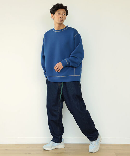 B:MING by BEAMS(ビーミングバイビームス)の「B:MING by BEAMS / ライトポンチ カラーステッチ クルーネック スウェットシャツ(スウェット・メンズ・オレンジ/ブルー/グリーン/ホワイト系その他5・SMALL/MEDIUM/LARGE/X-LARGE)」の8枚目の写真