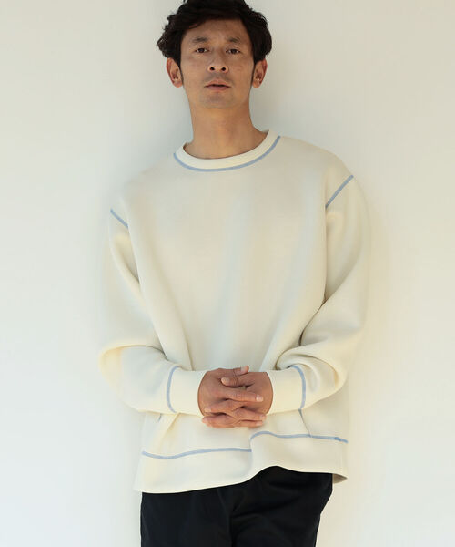 B:MING by BEAMS(ビーミングバイビームス)の「B:MING by BEAMS / ライトポンチ カラーステッチ クルーネック スウェットシャツ(スウェット・メンズ・オレンジ/ブルー/グリーン/ホワイト系その他5・SMALL/MEDIUM/LARGE/X-LARGE)」の11枚目の写真