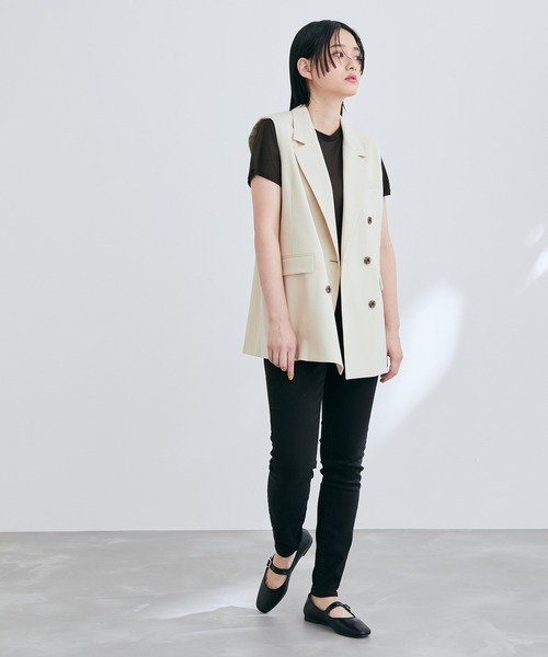 ADAM ET ROPE'（アダムエロペ）の「【WEB限定】メリージェーンフラット（パンプス・レディース・ブラック/オフホワイト・23.5cm/24.5cm/23.0cm/24.0cm）」の3枚目の写真