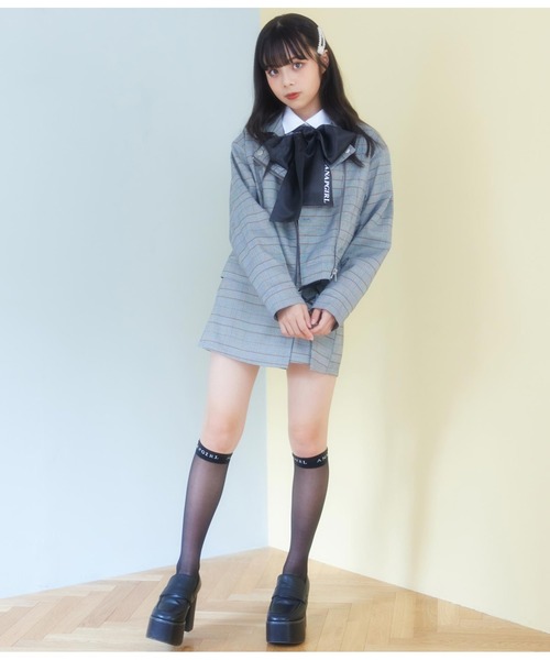 ANAP GiRL(アナップガール)の「2パターンリボン付シャツ【卒服】(シャツ/ブラウス・キッズ・ホワイト・MEDIUM)」の6枚目の写真