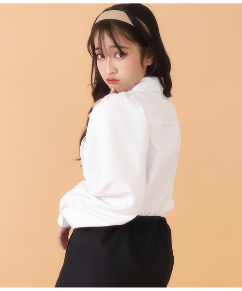 ANAP GiRL（アナップガール）の「2パターンリボン付シャツ【卒服