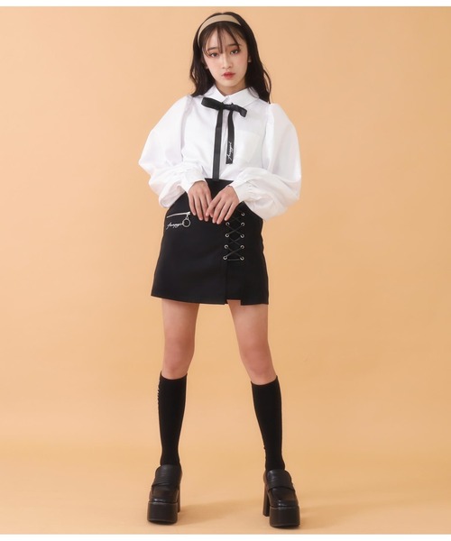 ANAP GiRL（アナップガール）の「2パターンリボン付シャツ【卒服